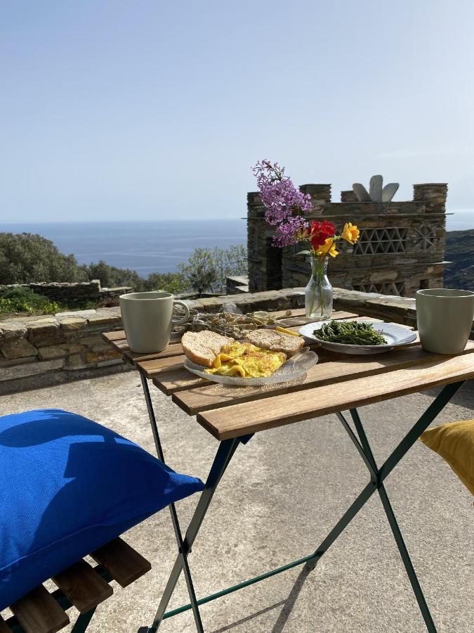 Appartement Andros Vineyard House With Sea View à Sineti Extérieur photo